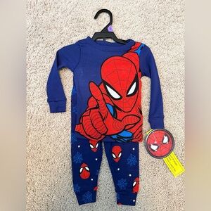 Marvel Spider-Man Blue and Red Kids Pajama Set size 12M-NWT
